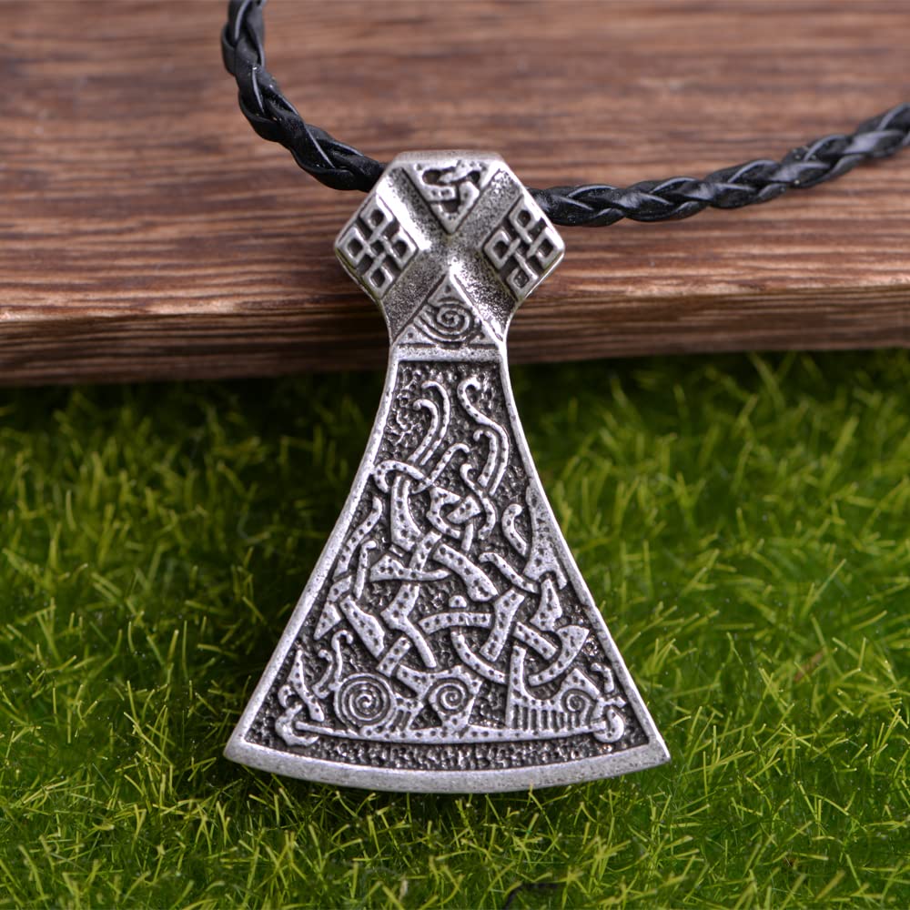 LANGHONG 1PCS Norse Viking Necklace For Men Compass Vegvisir Necklace Original Talisman Jewelry Antique Silver