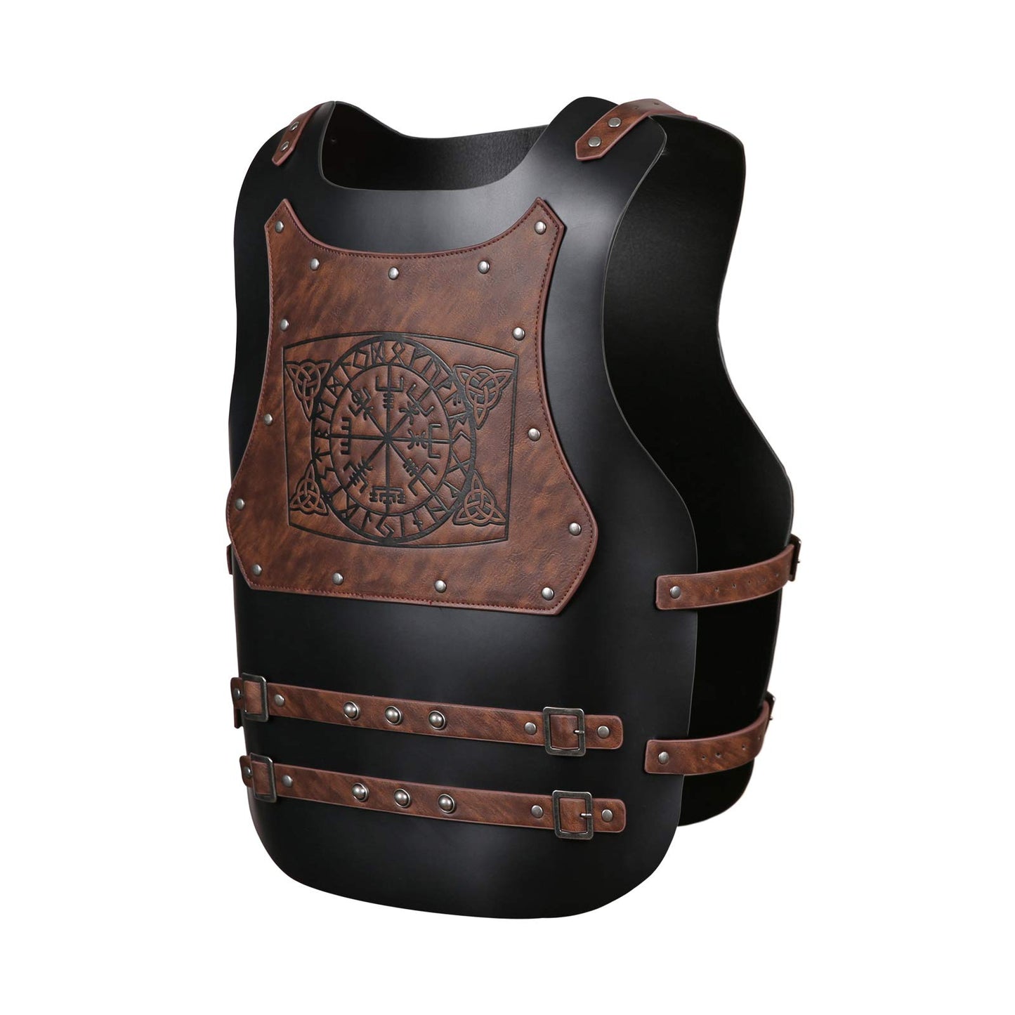 HZMAN Viking Warrior Chest Armor Medieval PU Leather Vest