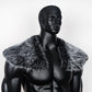 L'VOW Men's Viking Fur Collar Medieval Renaissance Wrap King Warrior Cape Shawl Halloween LARP Winter Cosplay Costume Brown-1