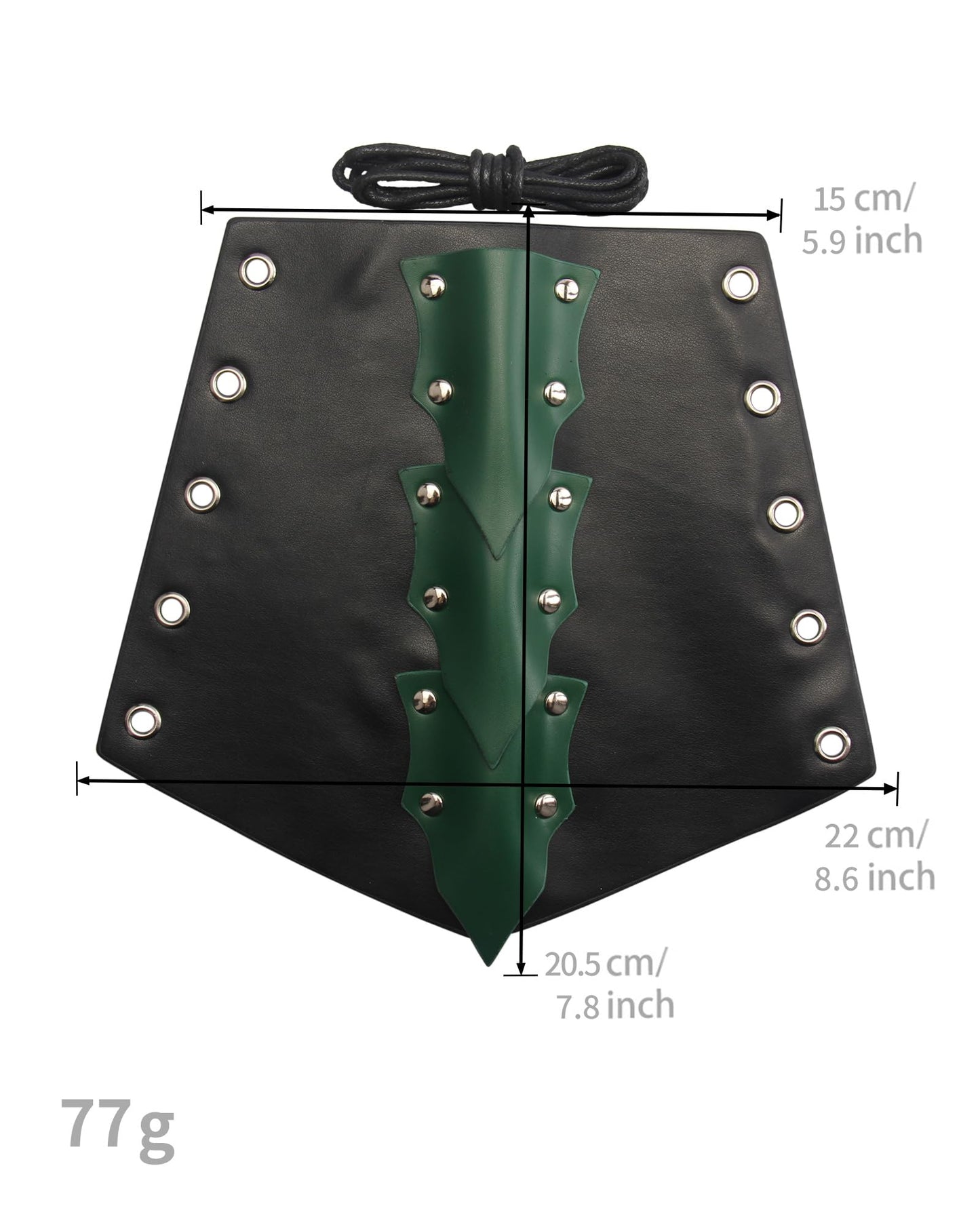 GelConnie Leather Gauntlet Wristband Viking Leather Arm Guard Medieval Armor Bracers Leather Armband Wrist Guards Cosplay Black Leather Bracers