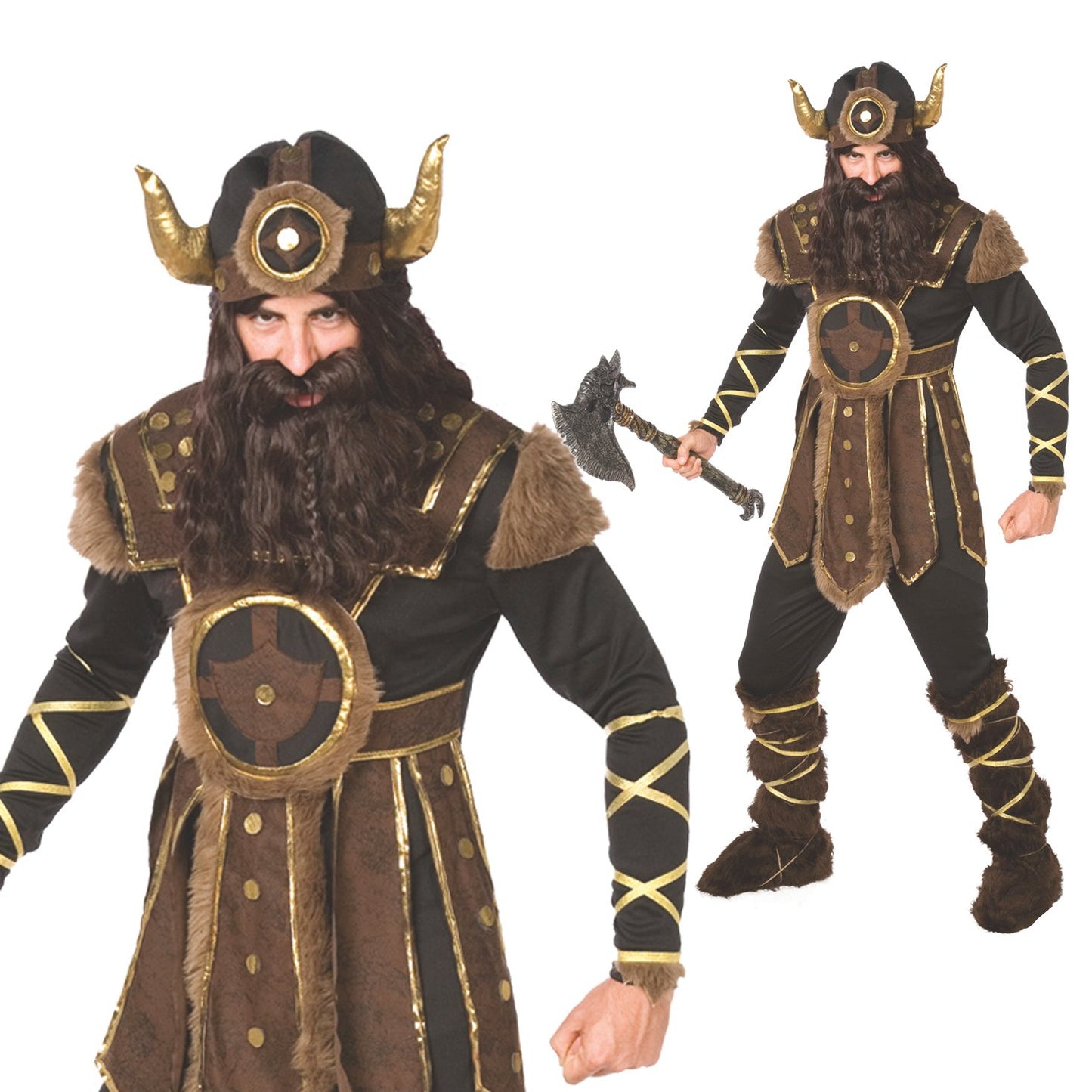 Morph Adult Viking Costume Men, Viking Outfit, Viking Halloween Costume, Viking Costume Outfit Men Realistic, Plus