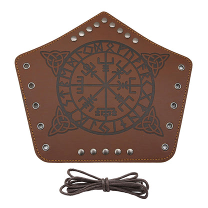 GelConnie Leather Gauntlet Wristband Viking Leather Arm Guard Medieval Armor Bracers Leather Armband Wrist Guards Cosplay Black Leather Bracers