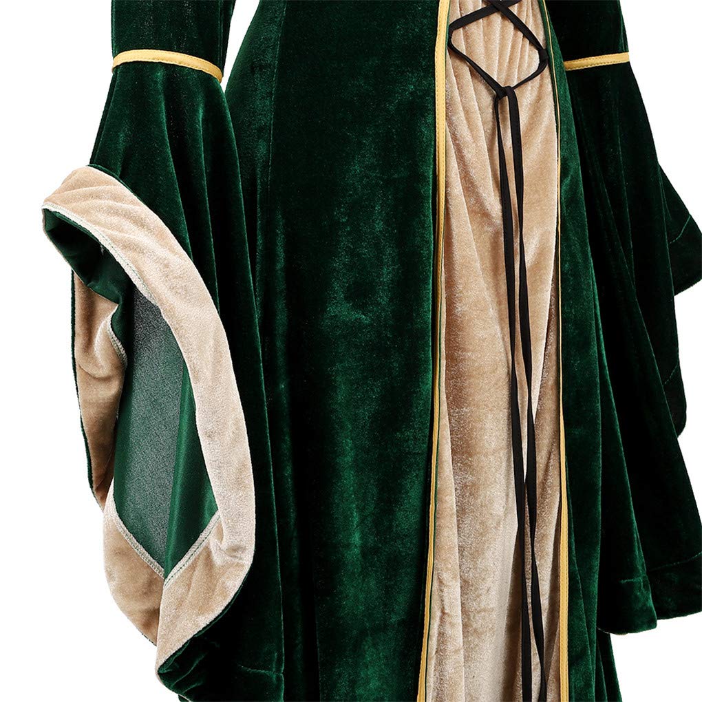 Black Women's Medieval Renaissance Costume Velvet Queen Dresses