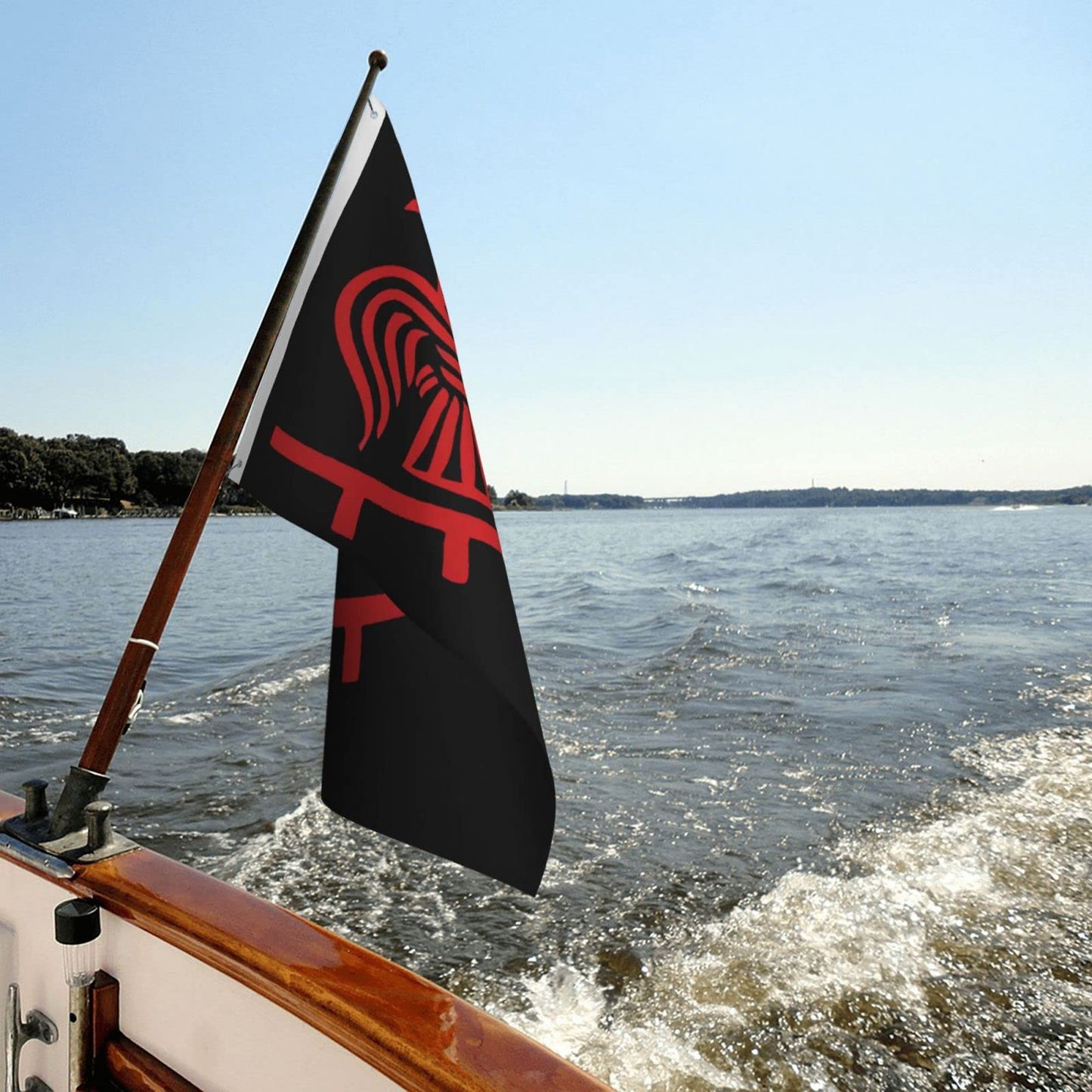 Red and Black Norse Viking Raven Flag 3x5ft