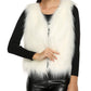 Tanming Women's Fashion Autumn And Winter Warm Short Faux Fur Vests Large Grey