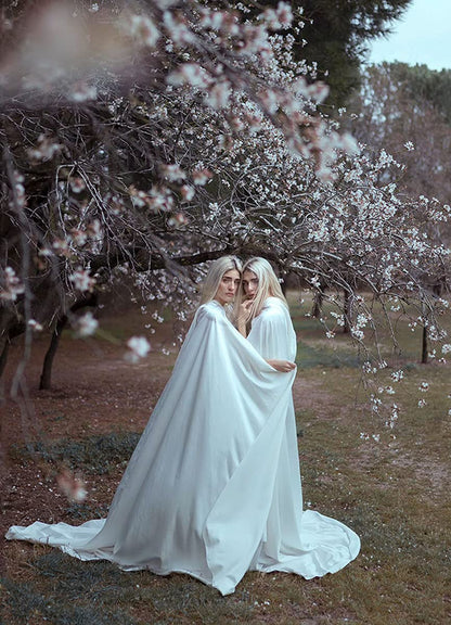 HOMELEX Black Witch Velvet Cloak Halloween Maleficent Hooded Cape Queen King Robe Outfit Renaissance Medieval Costume Green