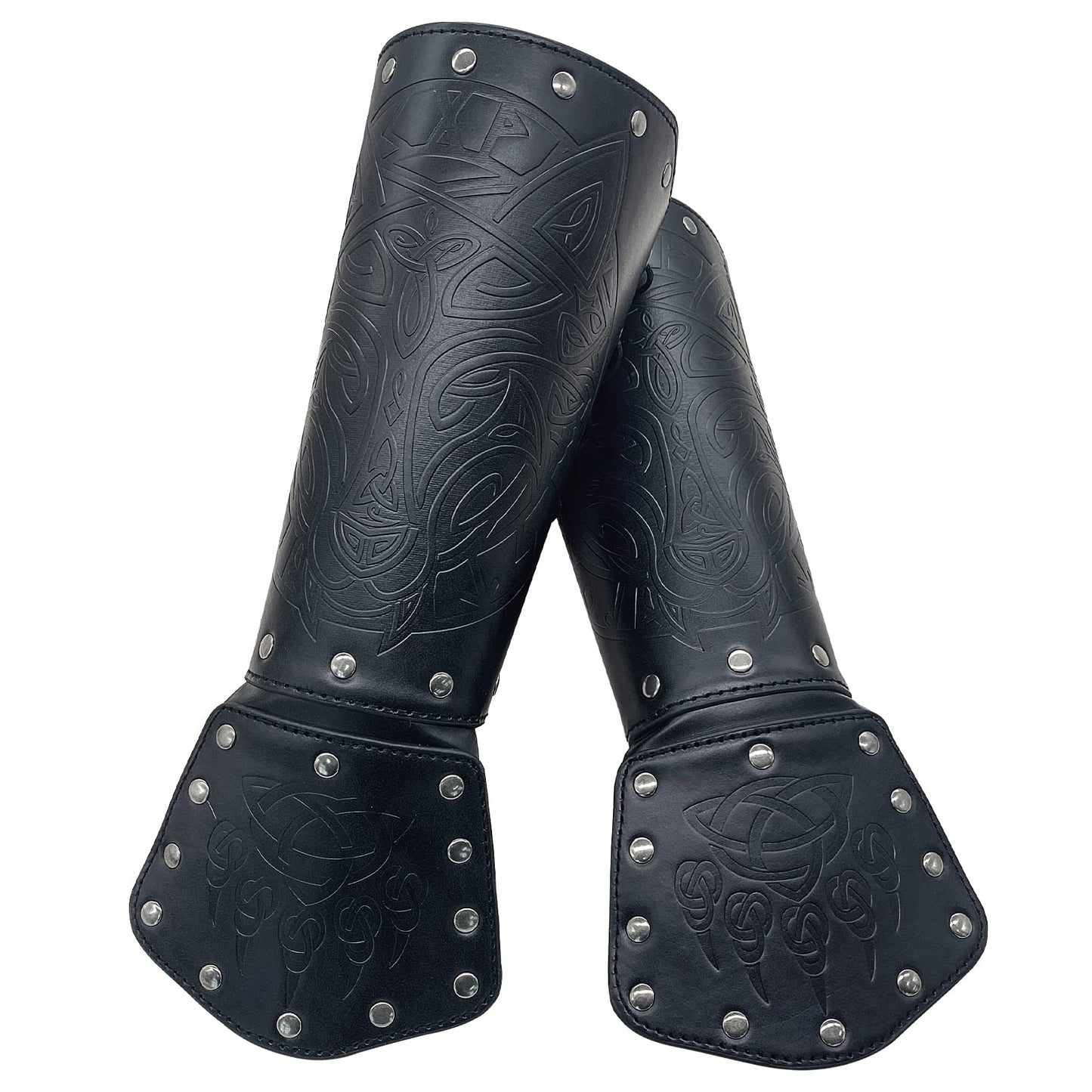 JAOYU Leather Bracers Arm Armor Viking Cuffs