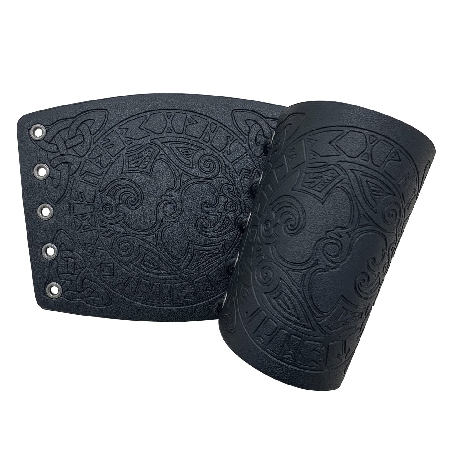 HiiFeuer Viking Arm Bracer, Embossed Norse Symbol