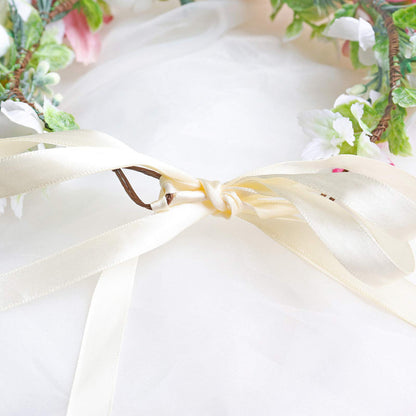 Vivivalue Floral Crown Girl Floral Headband Flower Headpiece Halo Wedding Party Photos I