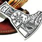 AX-7000 Custom Gift Forged Carbon Steel Viking Axe with Rose Wood Shaft, Viking Bearded Camping Axe (AX-7000) (AX-7000) AX-7000