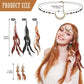 Feather Hair Clips Boho Head Moon Chain Crystal Vintage Forehead Jewelry 5 Pack