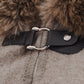 Women Winter Fashion Faux Fur Trim Layers Hooded Cardigan Warm Cape Sweater Cloak Navy