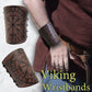GelConnie Leather Gauntlet Wristband Viking Leather Arm Guard Medieval Armor Bracers Leather Armband Wrist Guards Cosplay Black Leather Bracers