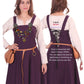 Wool Viking Apron Overdress with Laced Back