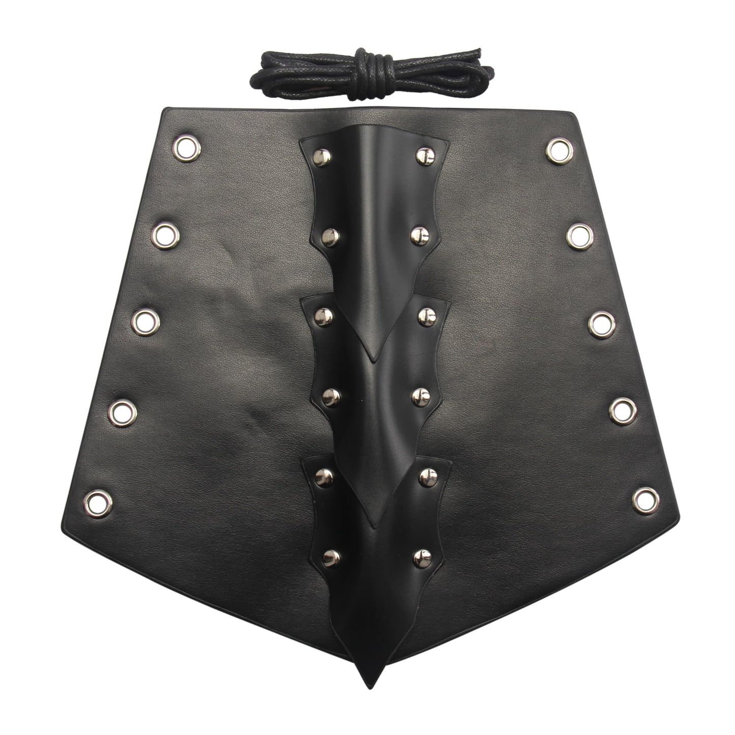 GelConnie Leather Gauntlet Wristband Viking Leather Arm Guard Medieval Armor Bracers Leather Armband Wrist Guards Cosplay Black Leather Bracers