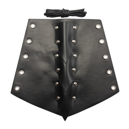 GelConnie Leather Gauntlet Wristband Viking Leather Arm Guard Medieval Armor Bracers Leather Armband Wrist Guards Cosplay Black Leather Bracers