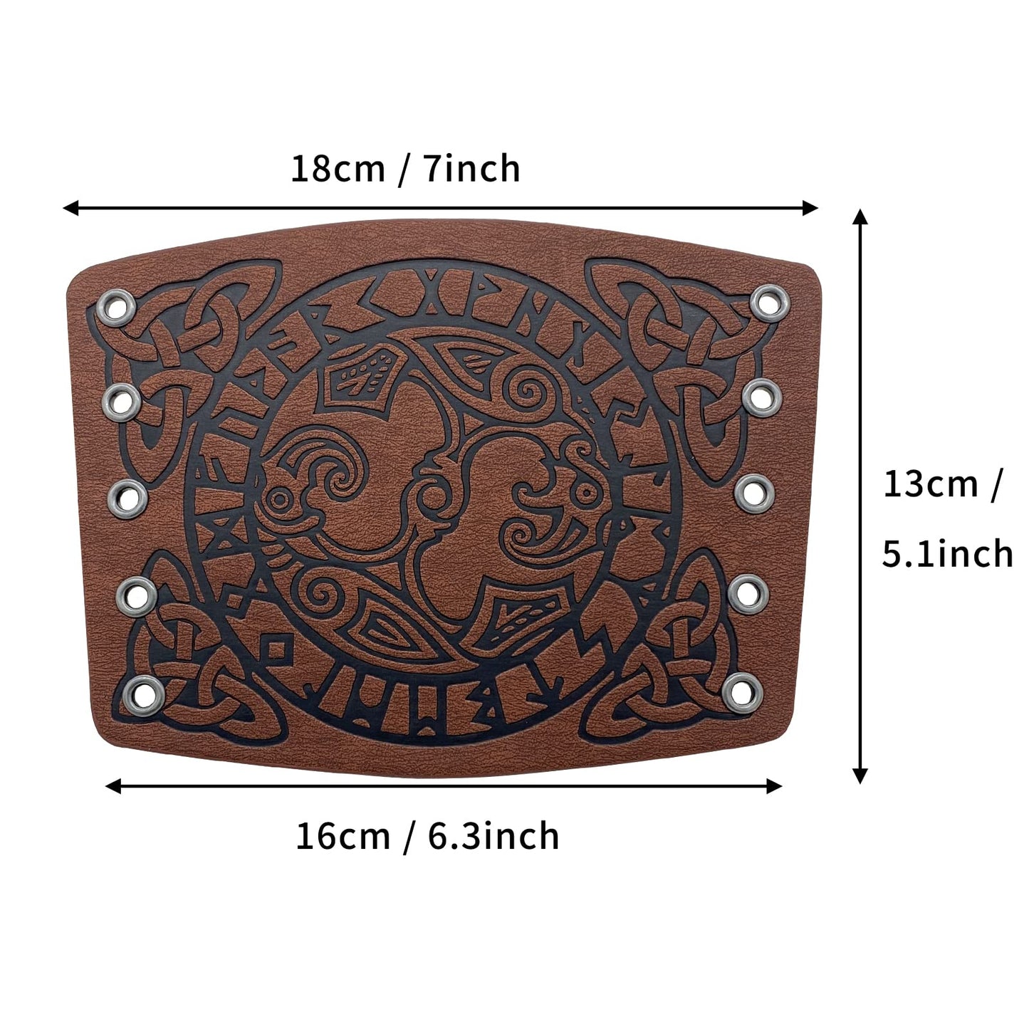 HiiFeuer Viking Arm Bracer, Embossed Norse Symbol