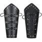 Medieval Knight PU Leather Corset Belt Shawl Men Renaissance Half Shoulder Cape Scarf Buckle Bracers Retro Accessories One Size Type1