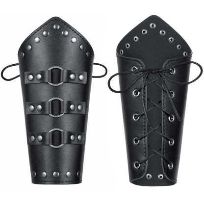 Medieval Knight PU Leather Corset Belt Shawl Men Renaissance Half Shoulder Cape Scarf Buckle Bracers Retro Accessories One Size Type1