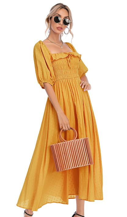 Half Sleeve Linen Dress