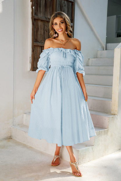 Half Sleeve Linen Dress