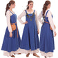 Wool Viking Apron Overdress with Laced Back