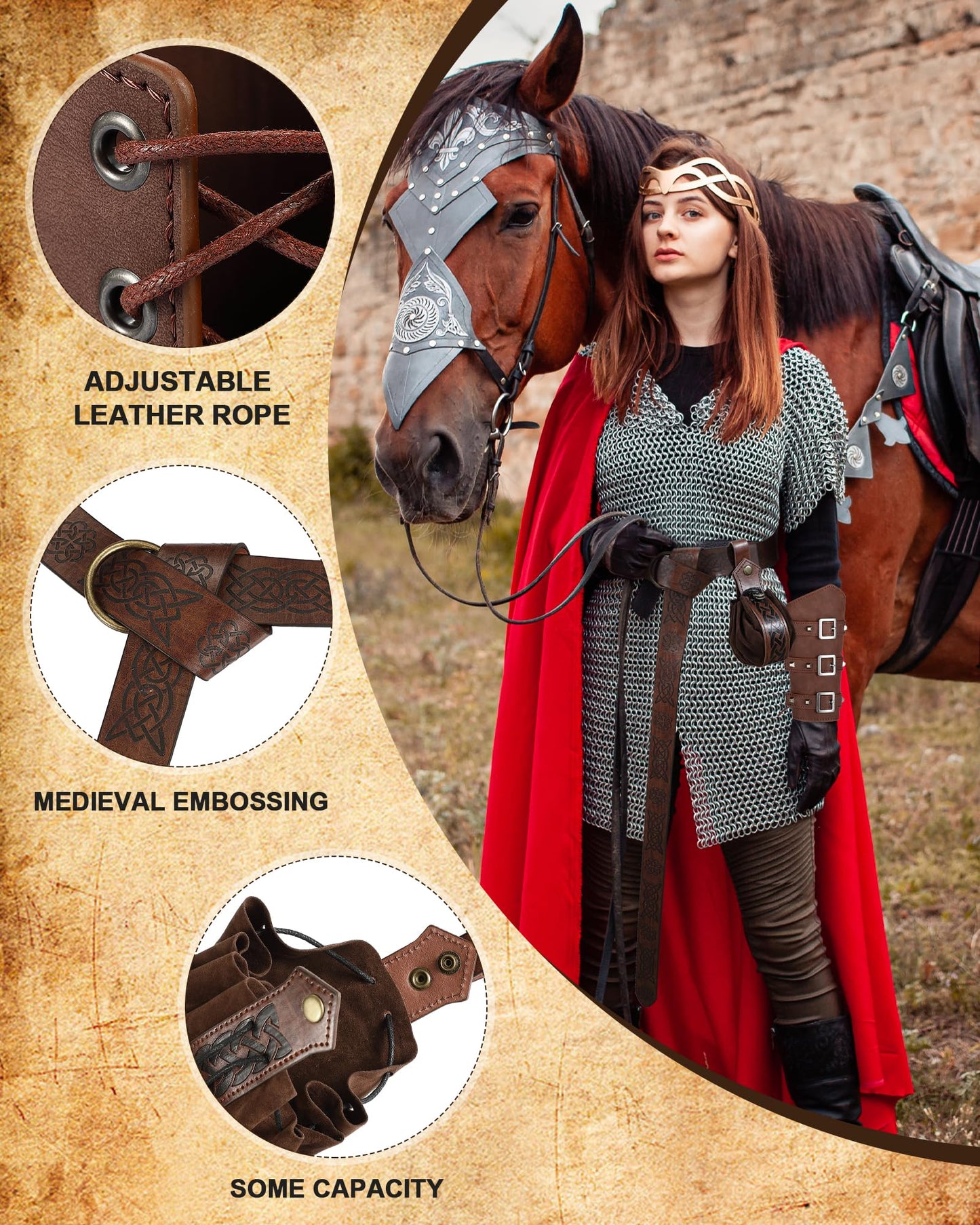 Medieval Viking Belt Leather Belt