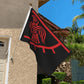 Red and Black Norse Viking Raven Flag 3x5ft