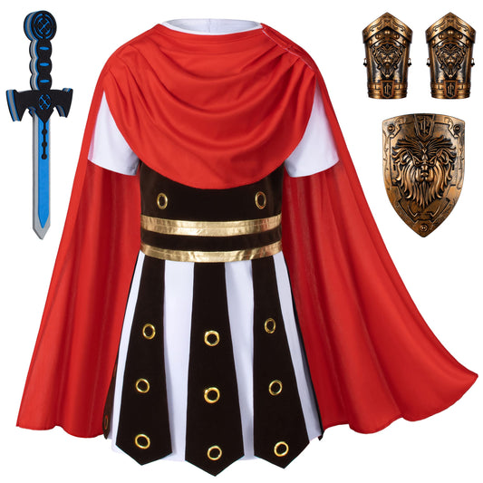 Child Medieval Roman Warrior Knight Renaissance Performance Costume