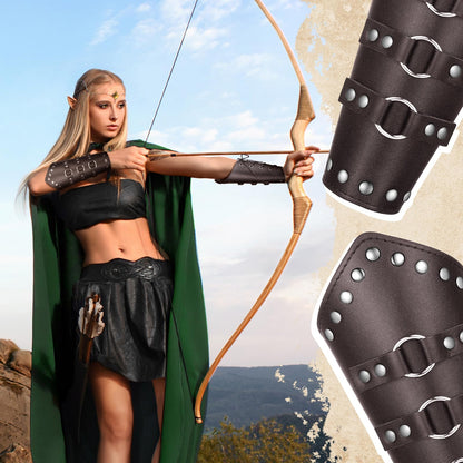 Adults Faux Leather Arm Guards Arm Bracers