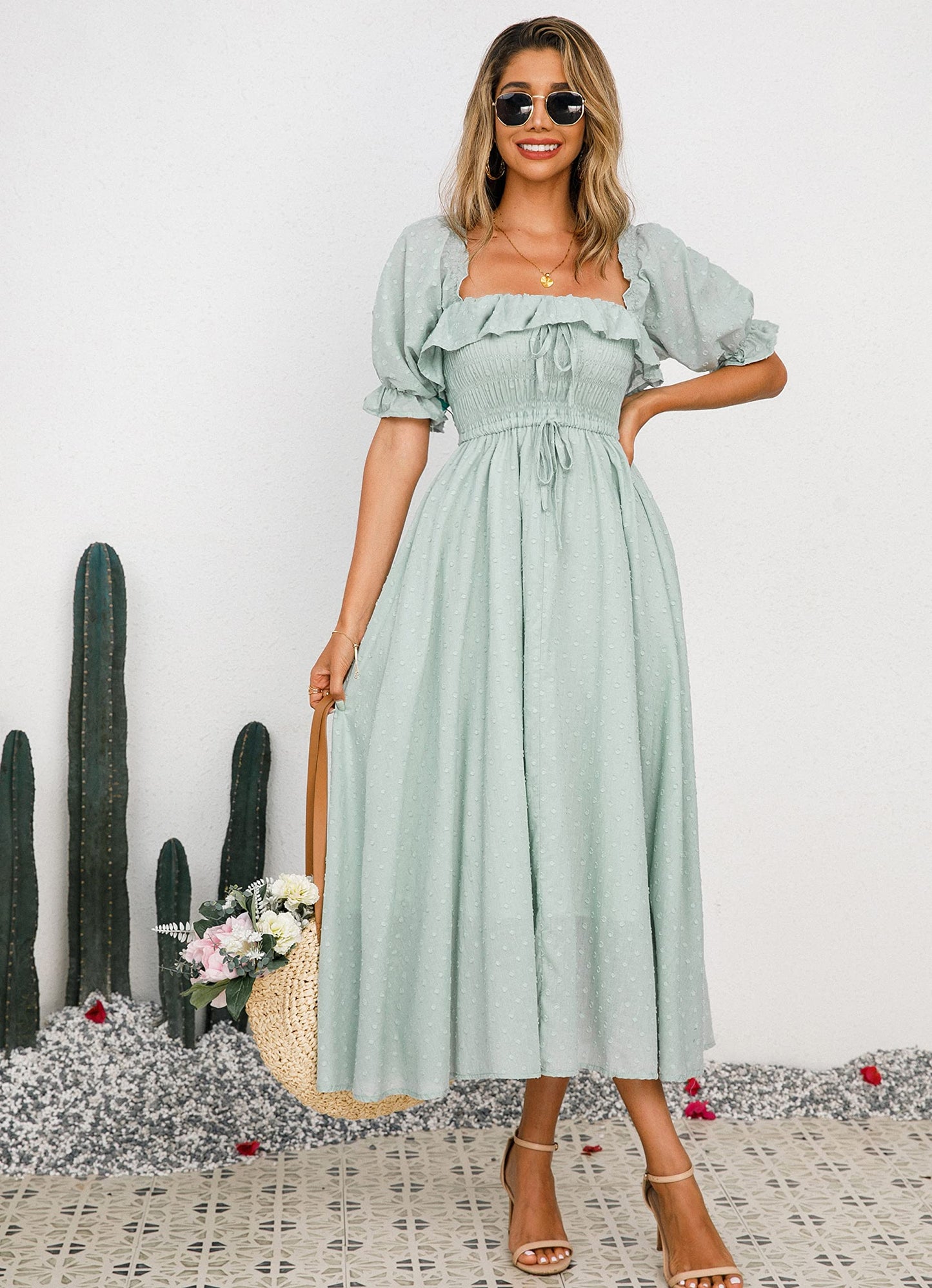 Half Sleeve Linen Dress