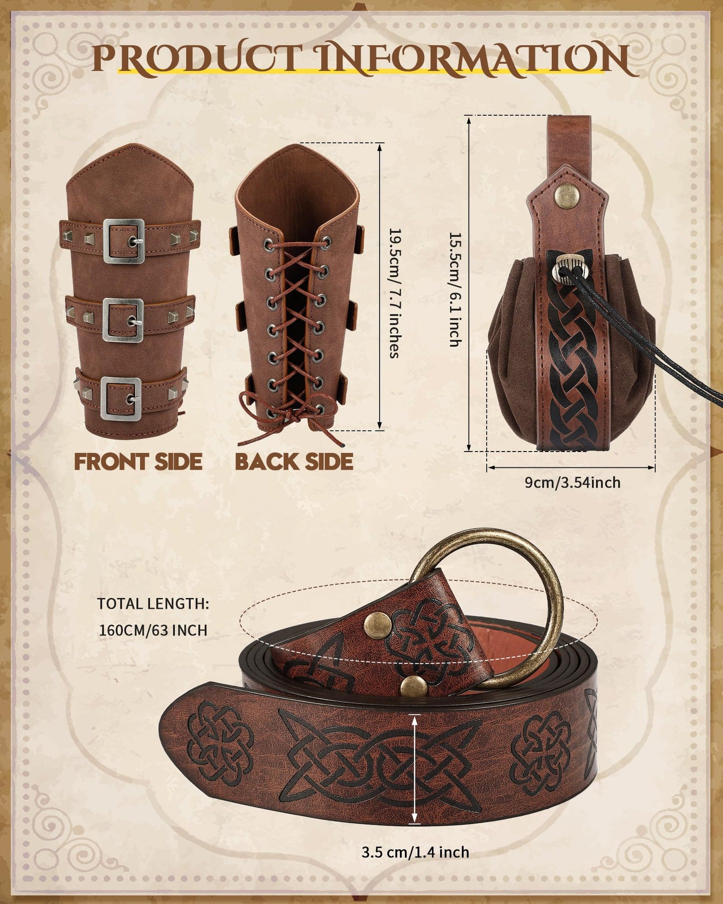 Medieval Viking Belt Leather Belt