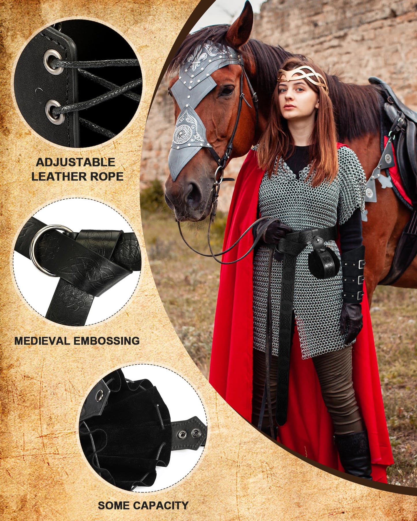 Medieval Viking Belt Leather Belt