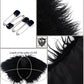 L'VOW Viking Queen Faux Woolen Fur Collar Shoulder Wrap Warrior Cape for Women LARP GoT Party Halloween Costume Black