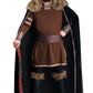Black Faux Fur Collar Viking Cape for Adults