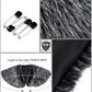 L'VOW Men's Viking Fur Collar Medieval Renaissance Wrap King Warrior Cape Shawl Halloween LARP Winter Cosplay Costume Brown-1