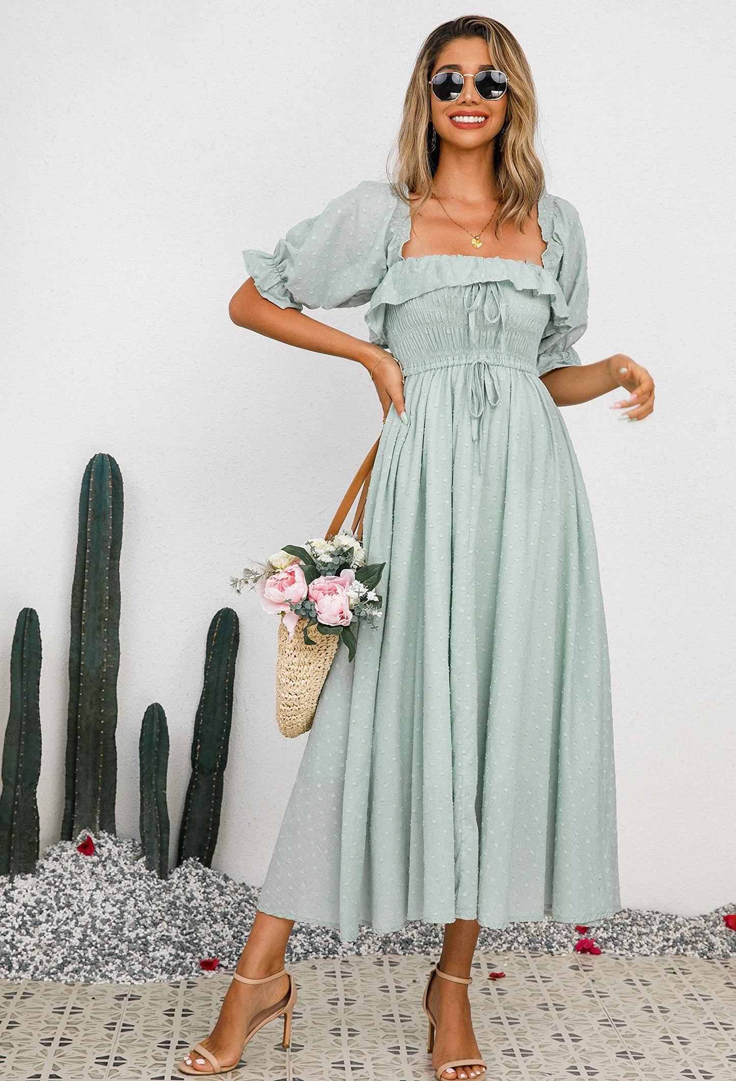 Half Sleeve Linen Dress