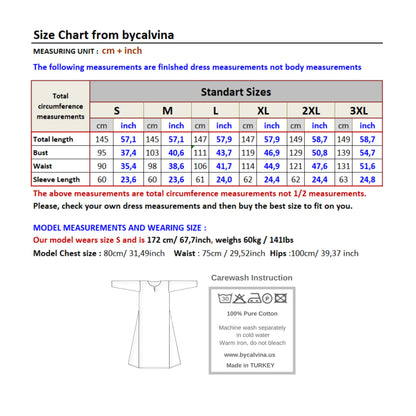 Turkish Made Natural Cotton Fraye Viking Medieval Women Dress