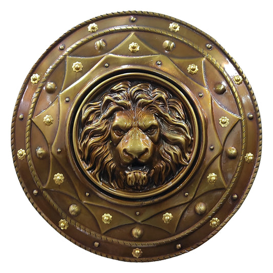 Lion Face Round Iron Shield for Kids, 12"