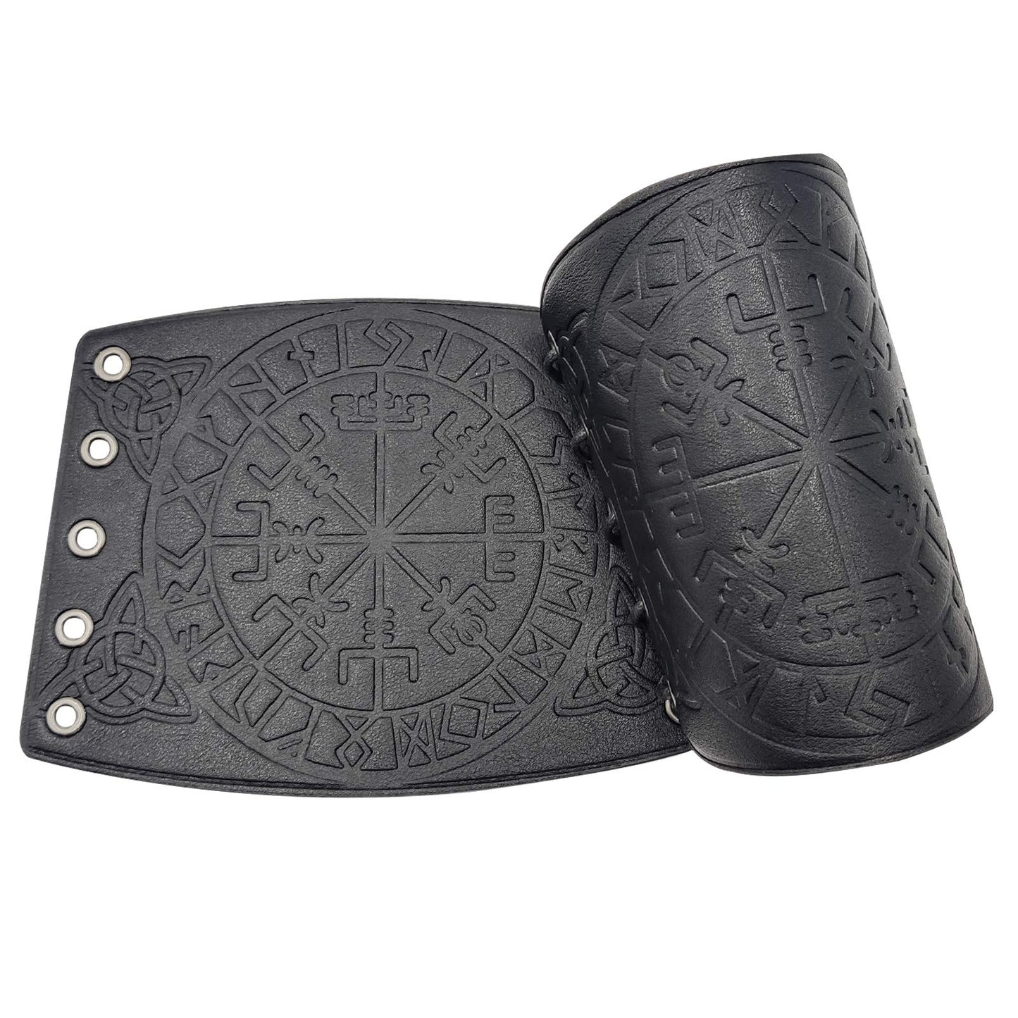 JAOYU Leather Bracers Arm Armor Viking Cuffs