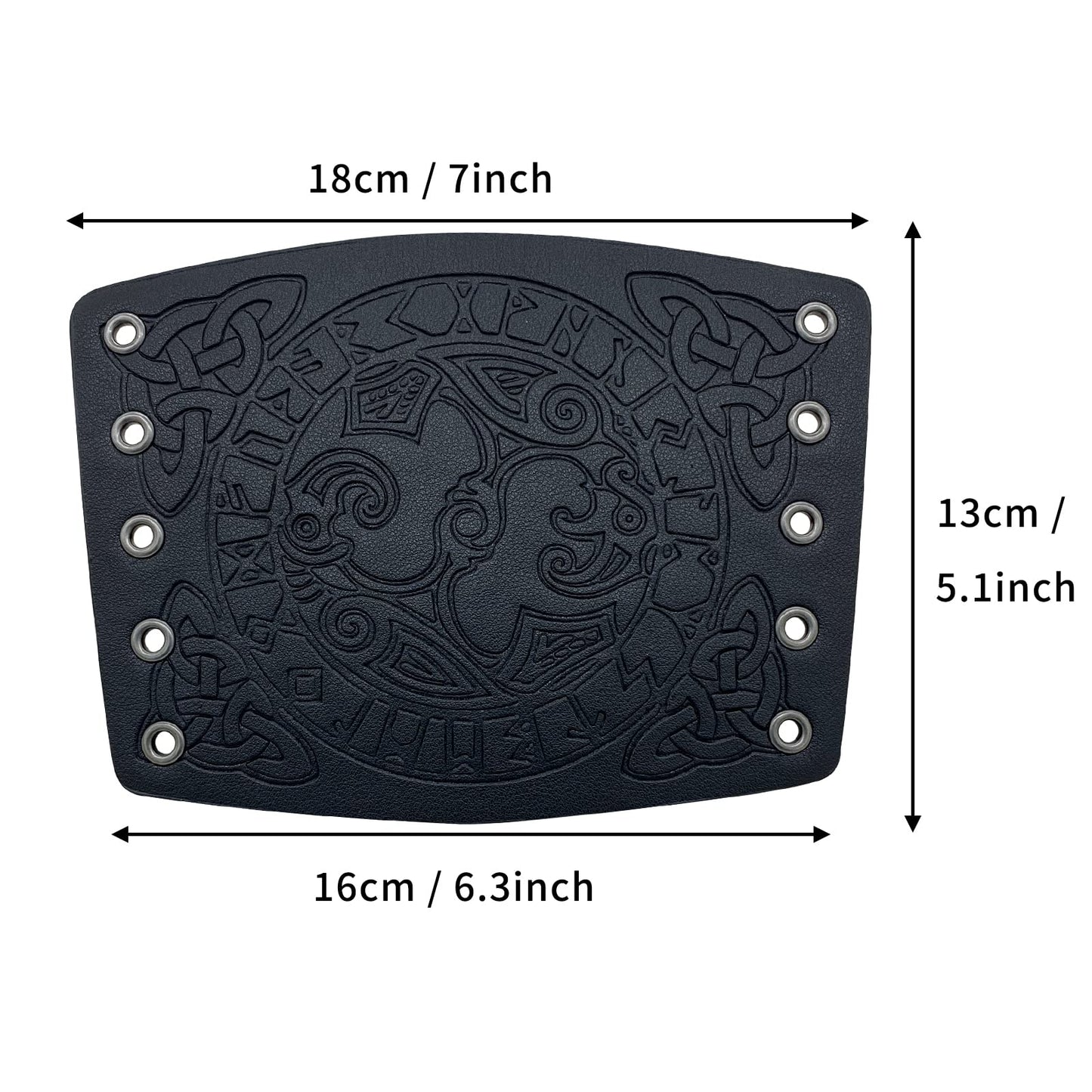 HiiFeuer Viking Arm Bracer, Embossed Norse Symbol