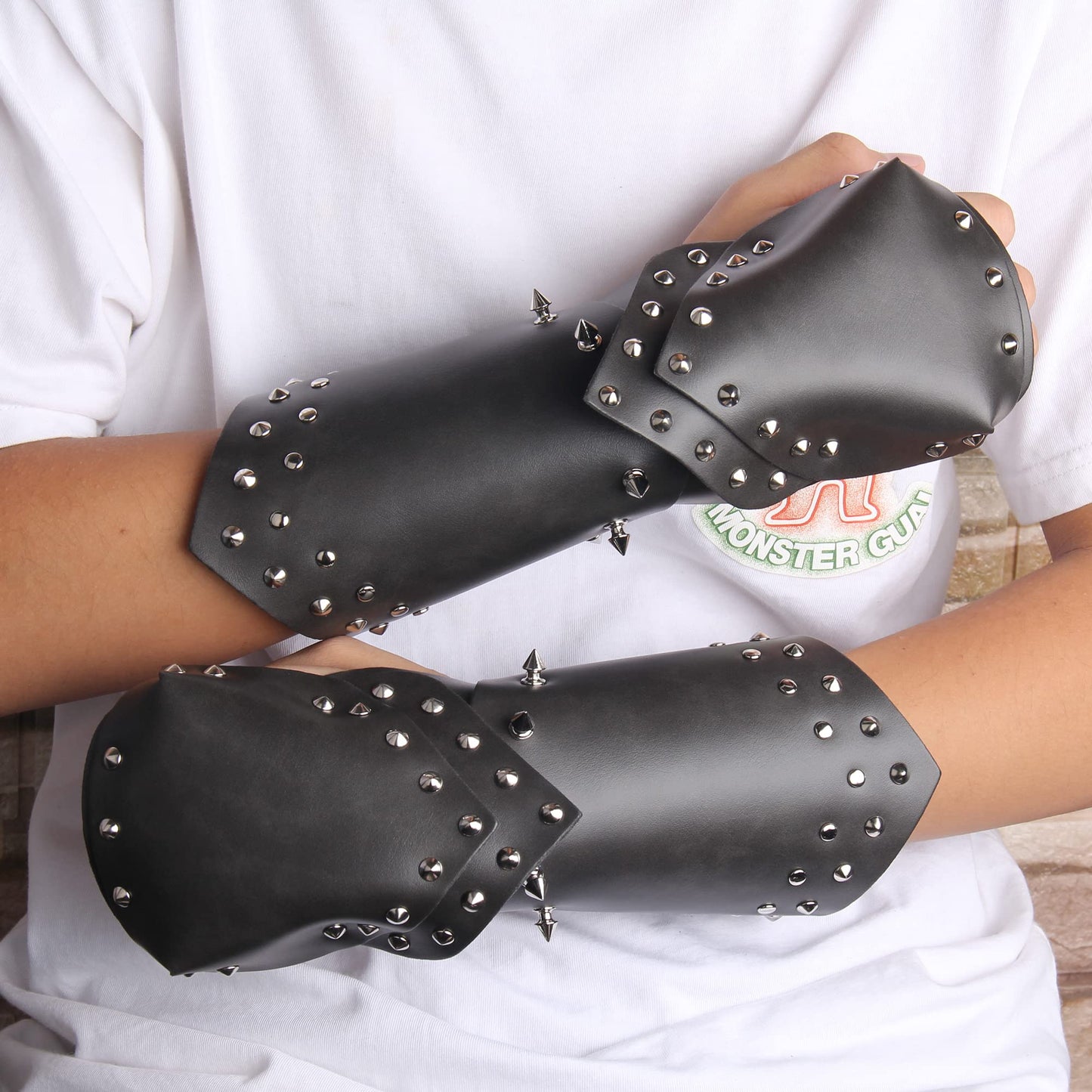 JAOYU Leather Bracers Arm Armor Viking Cuffs