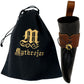 Mythrojan Viking Drinking Horn Black Medieval Beer Drinking Horn Authentic Drinking Horn with Strap Norse Beer Horn Small Drinking Horn Mug Viking Ale Horn Cup 250 ml Viking Drink Horn Replica 8oz 250 ML (Black Strap)