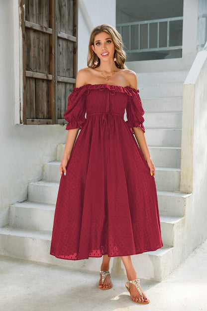 Half Sleeve Linen Dress