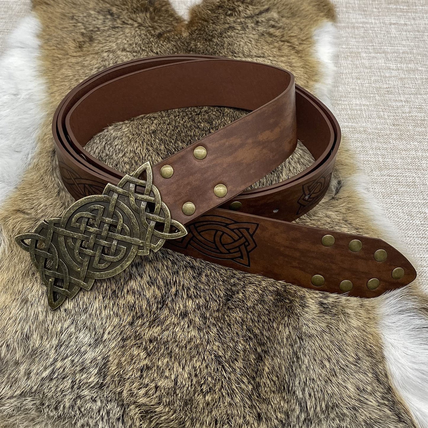 Viking Embossed Buckle Belt