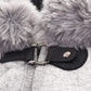 Women Winter Fashion Faux Fur Trim Layers Hooded Cardigan Warm Cape Sweater Cloak Navy