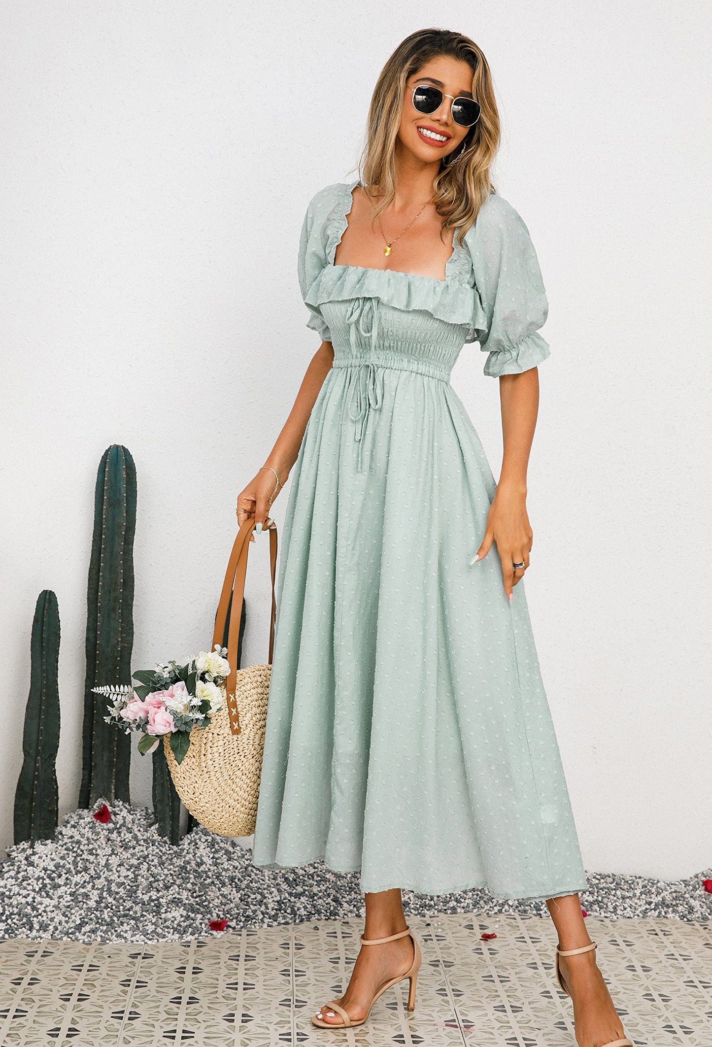 Half Sleeve Linen Dress