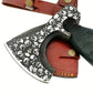 AX-7000 Custom Gift Forged Carbon Steel Viking Axe with Rose Wood Shaft, Viking Bearded Camping Axe (AX-7000) (AX-7000) AX-7000