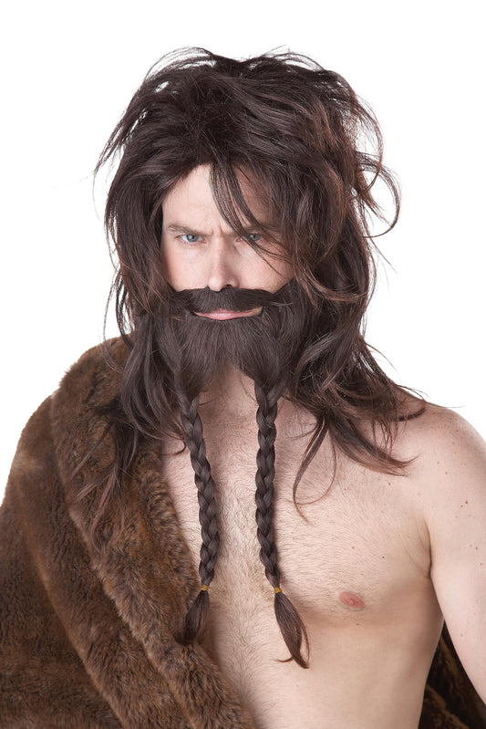 Women's Viking Wig Beard and Moustache