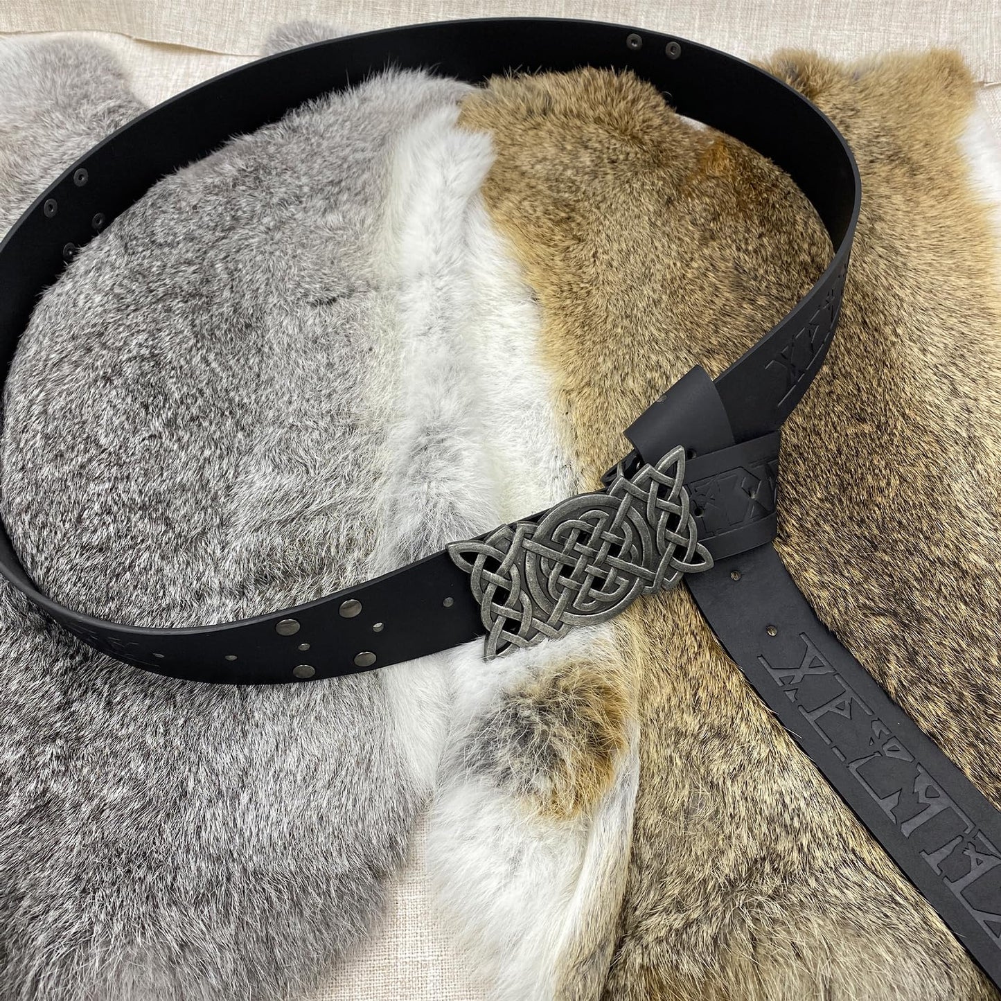 Viking Embossed Buckle Belt